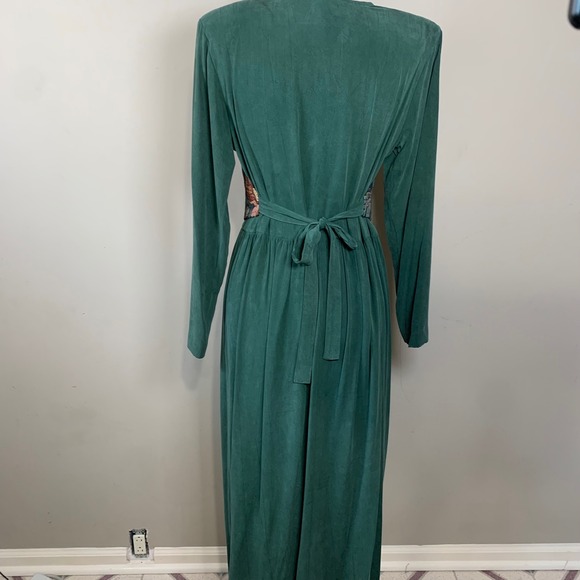 VTG Carol Anderson Green Dress with with Tapestry Bodice Size 6 - Picture 3 of 15
